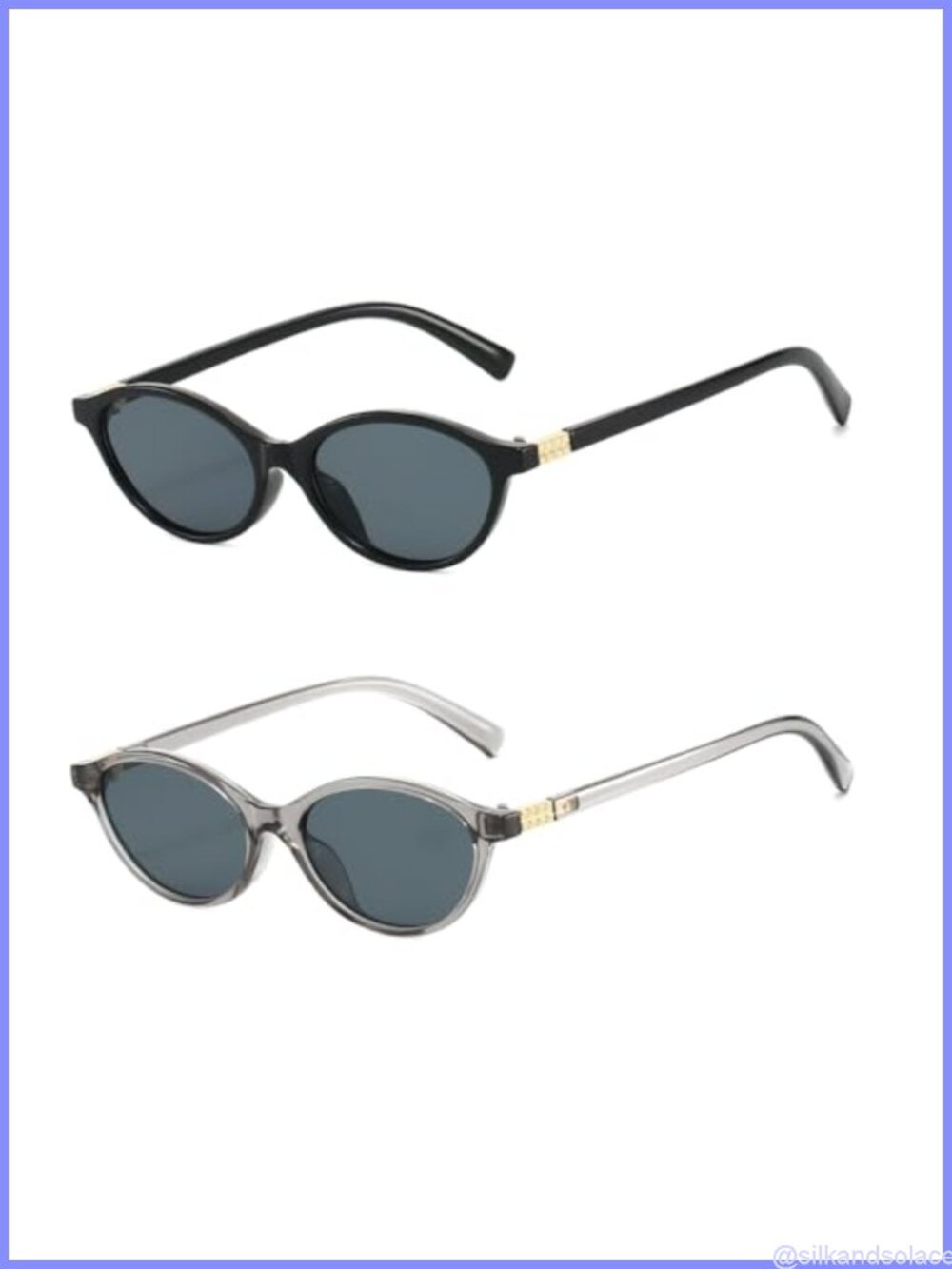 Retro Oval Sunglasses Lightweight Full Frame UV Protection Unisex